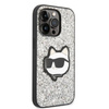 Karl Lagerfeld NFT Glitter Choupette Patch - Etui iPhone 14 Pro (srebrny)