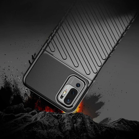 Thunder Case elastyczne pancerne etui pokrowiec Xiaomi Redmi Note 10 5G / Poco M3 Pro czarny