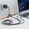 Kabel 3w1 Acefast C6-11 USB-C - 2x USB-C / Qi 480Mb/s 100W 1.2m - czarny