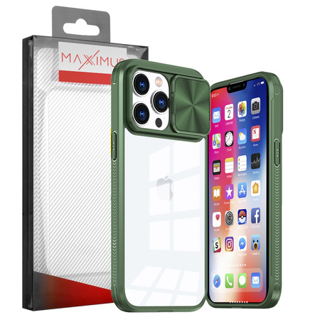 Schutzhülle IPHONE 14 PLUS MX CamSlider grün