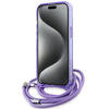 Karl Lagerfeld KLHMP15SHCKCKLCU iPhone 15 / 14 / 13 6.1" fioletowy/purple hardcase IML Crossbody Monogram Karl & Choupette Head MagSafe