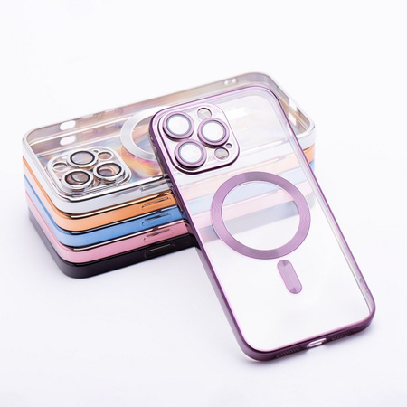 Futerał Electro Mag Cover kompatybilny z MagSafe do IPHONE 15 PRO MAX fioletowy