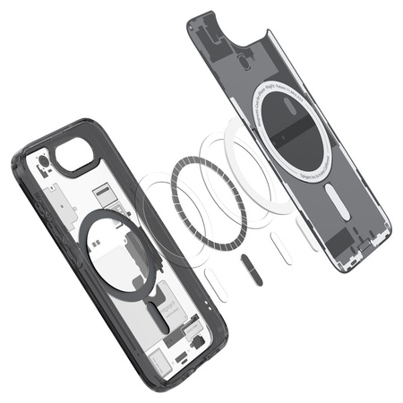 SPIGEN futerał ULTRA HYBRID MAG kompatybilny z MagSafe do IPHONE 16E 2025 zero one black