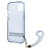 Case IPHONE 13 Guess Hardcase Translucent Stap (GUHCP13MHTSGSB) blue