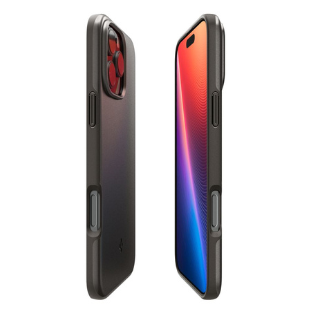 Etui IPHONE 16 PRO Spigen Thin Fit Mag MagSafe Gunmetal szare