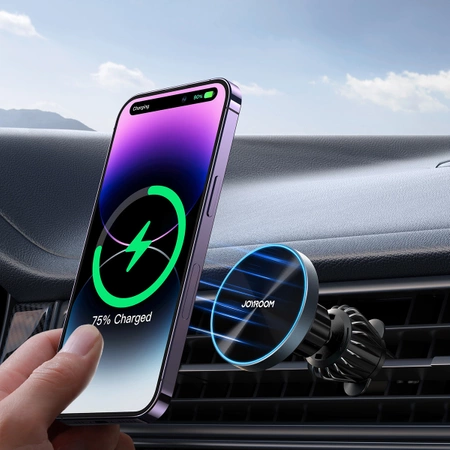 Joyroom magnetische Autohalterung 15W kabelloses Ladegerät für Lüftungsschlitze schwarz (JR-ZS240)