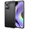 Carbon Case Hülle für Realme 10 Pro+ flexible Silikon-Carbon-Hülle schwarz