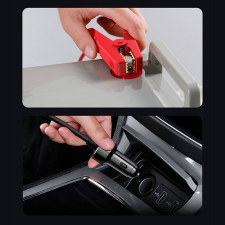 Baseus IGBT samochodowa przetwornica inwerter prądu 300W 220V (wtyczka CN/EU) czarny (CGNB010101)