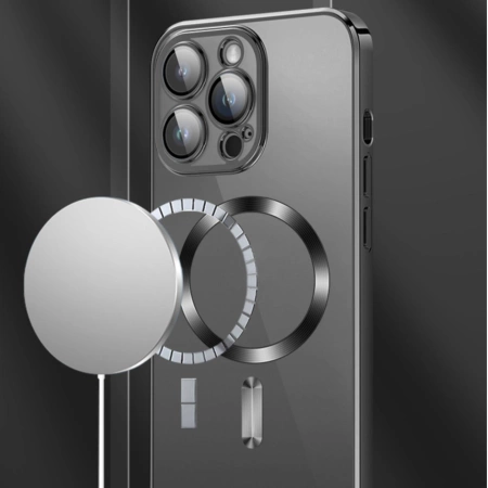 Etui Wozinsky Electroplated Magsafe na Samsung Galaxy S24 FE - srebrne