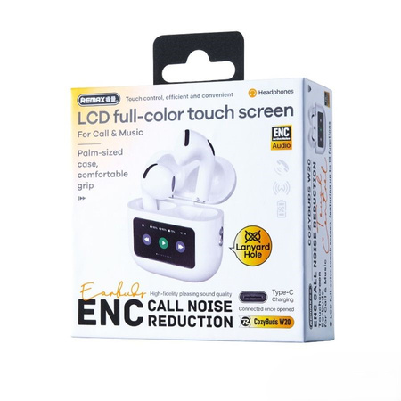 Słuchawki Bluetooth REMAX TWS W20 WHITE Bluetooth 5.4