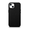 iCarer Litchi Premium Leather Case skórzane etui iPhone 14 Plus magnetyczne z MagSafe czarny (WMI14220711-BK)