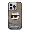 Karl Lagerfeld Liquid Glitter NFT Choupette Head - Etui iPhone 14 Pro (czarny)