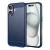 Carbon Case for iPhone 16 Silicone Case - Blue