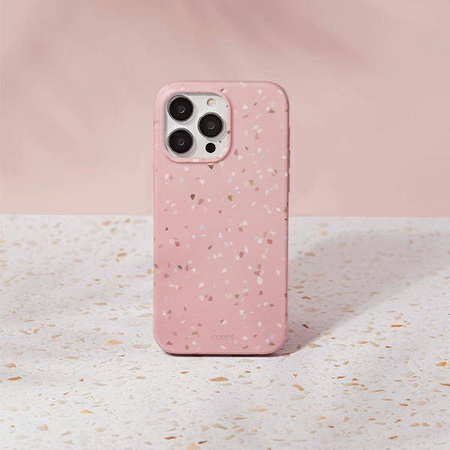 UNIQ etui Coehl Terrazzo iPhone 14 Pro 6,1" różowy/coral pink
