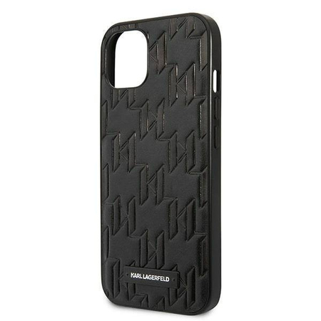 Karl Lagerfeld KLHCP13SMNMP1K iPhone 13 mini 5,4" Hardcase schwarz / schwarzes Monogram Plaque