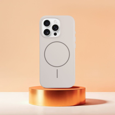 Glossy Mag Cover kompatybilny z MagSafe pasuje do IPHONE 17 PRO MAX biały