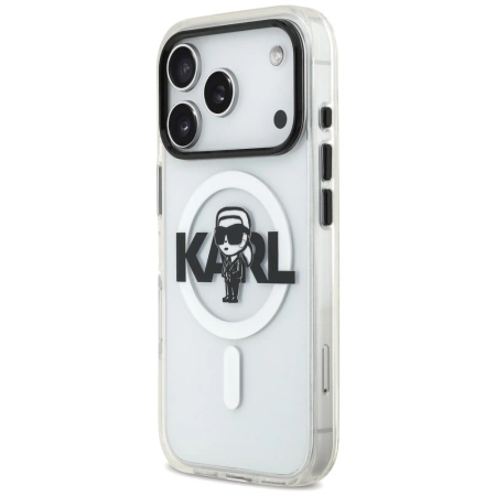 Karl Lagerfeld IML Karl Sketch Logo MagSafe Case für iPhone 17 Pro - Transparent