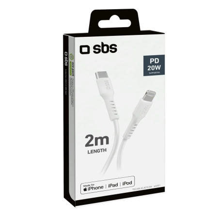 SBS TECABLELIGTC2W USB-C – Lightning Kabel 2 m – Weiß