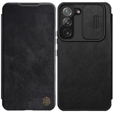 Nillkin Qin Leather Pro Case Case for Samsung Galaxy S22 + (S22 Plus) Camera Protector Holster Cover Flip Cover Black