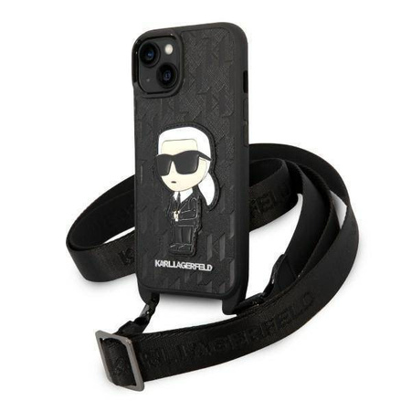 Karl Lagerfeld NFT Monogram Ikonik Patch - Etui iPhone 14 (czarny)