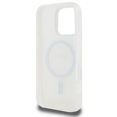 DKNY DKHMP16LHRHSEP iPhone 16 Pro 6.3" różowy/pink hardcase Repeat texture patern & Stripe MagSafe