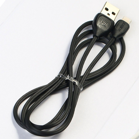 Remax Lesu Pro kabel przewód USB - Lightning 480 Mbps 2,1 A 1 m czarny (RC-160i black)