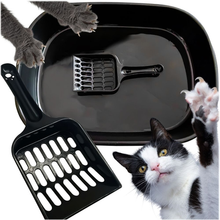 Kuweta dla kota z łopatką RC-K-849 czarna