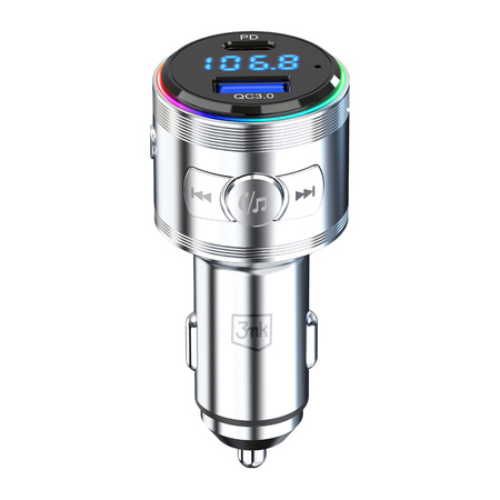 Accessories - 3mk Hyper Car Power Transmitter 48W QC PD PPS USB 1C1A Silver