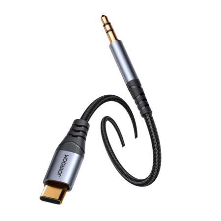 Joyroom Stereo-Audiokabel AUX 3,5 mm Miniklinke – USB-C für Telefon 1,2 m schwarz (SY-A07)