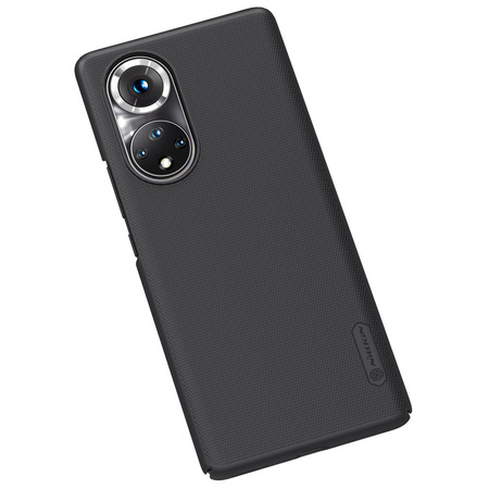 Nillkin Super Frosted Shield gehärtete Gehäuseabdeckung + Ständer Honor 50 Pro schwarz