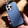 iCarer Case Leather genuine leather case for iPhone 14 Pro hellblau (WMI14220710-LB) (MagSafe compatible)