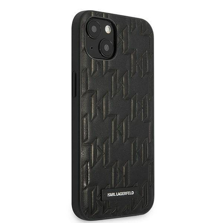 Karl Lagerfeld KLHCP13SMNMP1K iPhone 13 mini 5,4" Hardcase schwarz / schwarzes Monogram Plaque