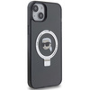 Etui Karl Lagerfeld Ring Stand Karl Head MagSafe do iPhone 15 - czarne