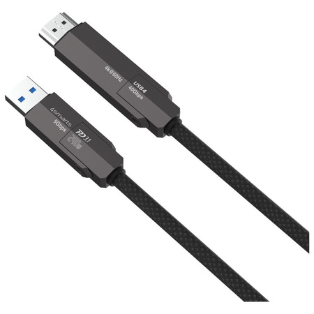 Kabel 4smarts ComboCord USB4 HDMI 240W   1.5m czarny