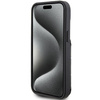 Etui Karl Lagerfeld Saffiano Cardslots and Stand Monogram Ikonik Patch do iPhone 15 - czarne