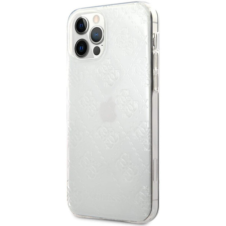 Guess GUHCP12M3D4GTR iPhone 12/12 Pro 6,1" transparent hardcase 4G 3D Pattern Collection