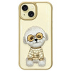 Nimmy etui iPhone 15 6.1" khaki Glasses   Cool Dog