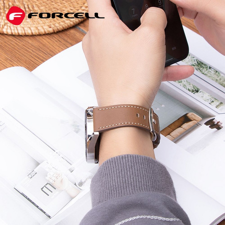 Pasek do Samsung Galaxy Watch Forcell F-Design FS21 skóra ekologiczna 20 mm czarny