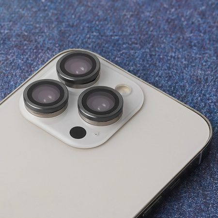 Pojedyncze szkło na aparat do iPhone 13 Pro / iPhone 13 Pro Max czarna ramka
