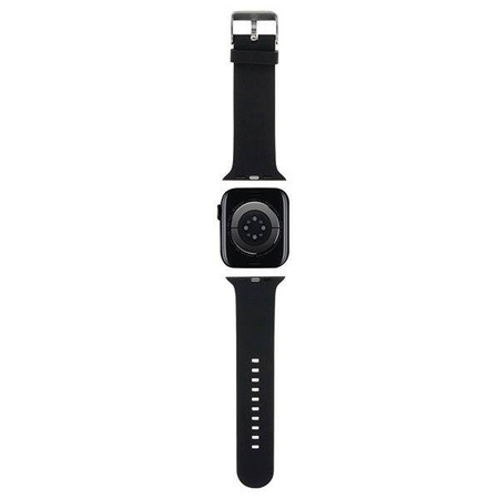 Strap for APPLE WATCH 4 / 5 / 6 / 7 / 8 / SE / ULTRA (42 / 44 / 45 / 49 MM) Karl Lagerfeld Strap 3D Rubber Karl Head (KLAWLSLKNK) black