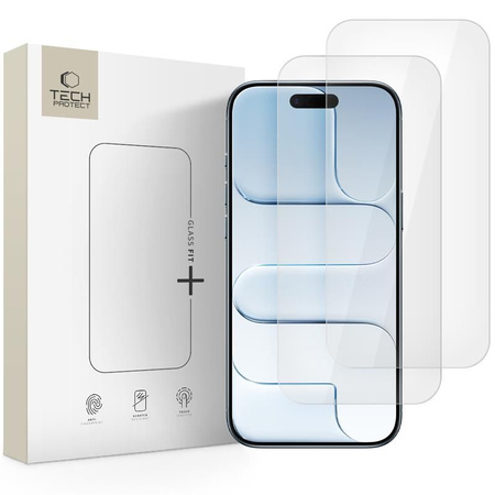 SZKŁO HARTOWANE TECH-PROTECT GLASS FIT+ 2-PACK IPHONE 17 AIR CLEAR