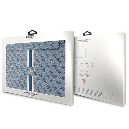 Torba LAPTOP 16" Guess Sleeve 4G Printed Stripes (GUCS16P4RPSB) niebieskie