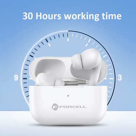 FORCELL F-AUDIO słuchawki bezprzewodowe / bluetooth stereo TWS Master PRO białe