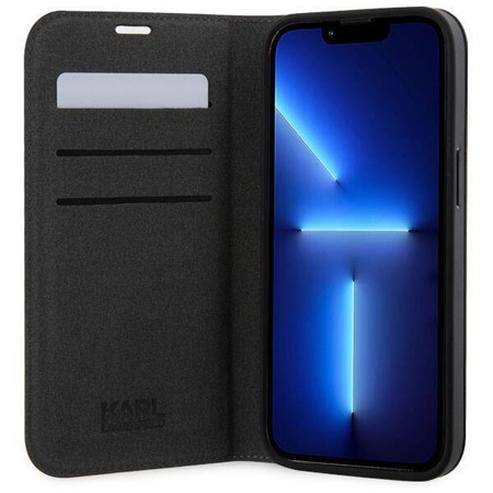 Karl Lagerfeld KLBKP14XSAKLHPK iPhone 14 Pro Max 6.7&quot; bookcase black/black Saffiano Monogram