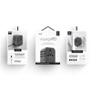 Uniq -Last. Netzwerk. Voyage World Adapter 33W + 2xUSB + PD 18W + QC 3.0 grau/anthrazit (LITHOS Collective)