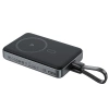 Acefast M10 magnetische Powerbank 2x USB-C PD 30W mit 15W induktivem Laden und USB-C-Kabel - Schwarz