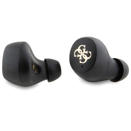 TWS Guess 4G Metall-Bluetooth-Kopfhörer mit ENC-Dockingstation – Schwarz