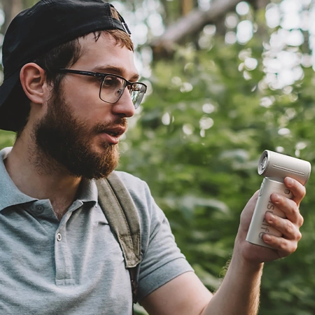 Mini wentylator Jisulife Handheld Fan Life9 3600mAh przenośny wiatraczek USB - szary