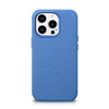 iCarer Litchi Premium Leather Case skórzane etui iPhone 14 Pro Max magnetyczne z MagSafe jasnoniebieski (WMI14220712-LB)