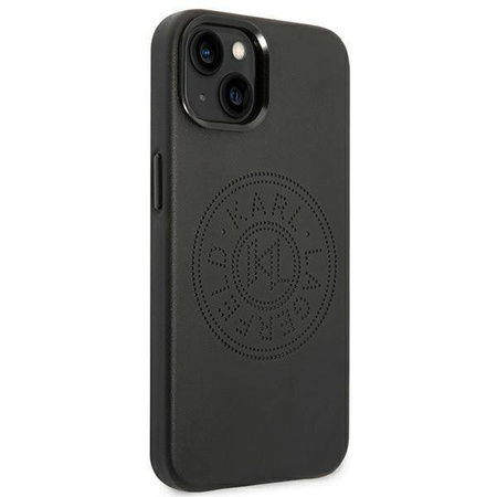 Karl Lagerfeld Leather Perforated Logo Case - Etui iPhone 14 Plus (czarny)